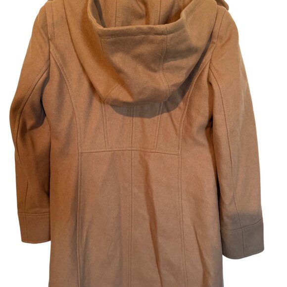 Michael Michael Kors Women’s Camel Wool Blend Zip Coat Size 2P - Picture 3 of 6